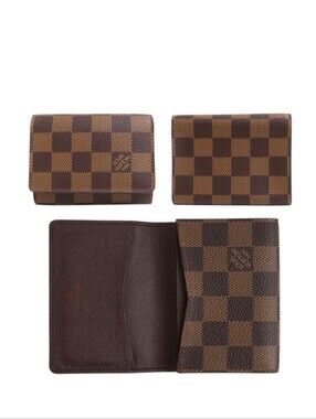 Like New!!! Louis Vuitton Damier Ebene Envelope Card Holder CASE